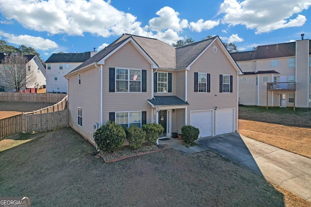 view of front of home featuring a garage