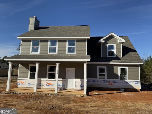 view of front of property with a porch