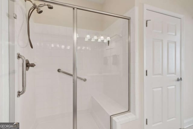 bathroom with walk in shower