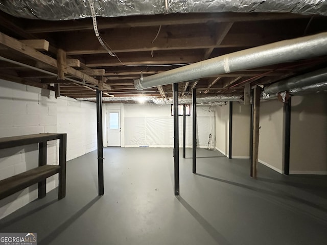 view of basement