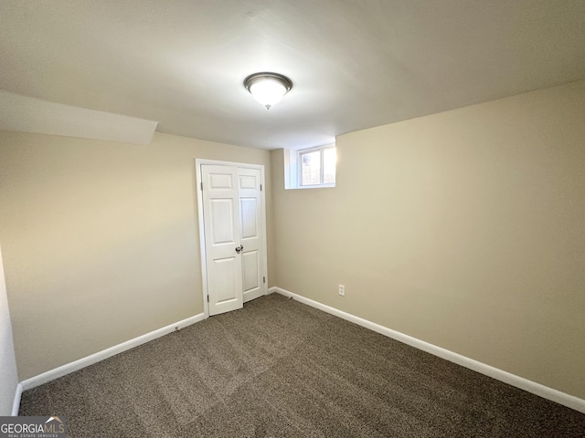 view of carpeted spare room