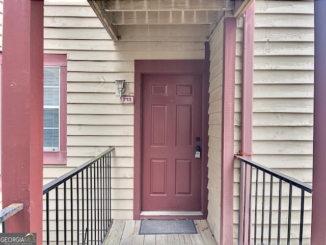 view of doorway to property