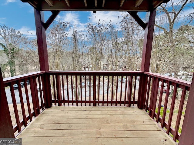 view of wooden deck