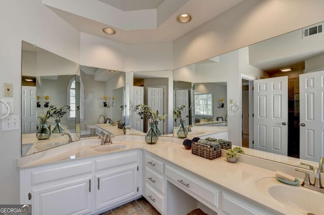 bathroom with vanity