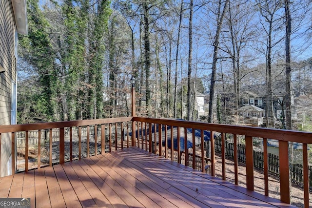 view of wooden terrace