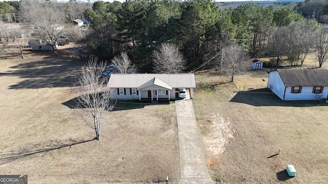 birds eye view of property