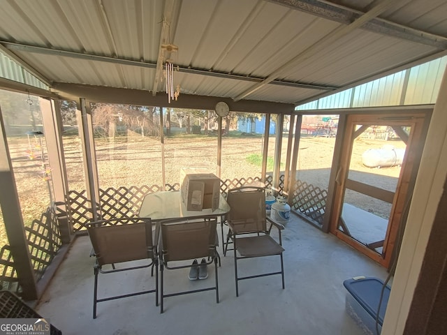 view of sunroom