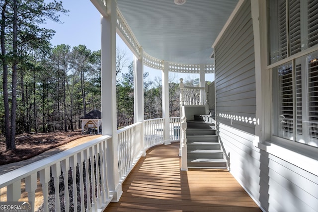 exterior space featuring a porch