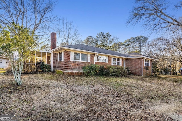 view of ranch-style home