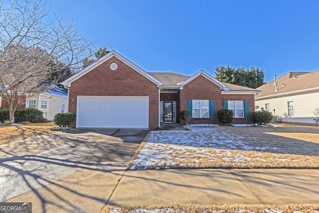 ranch-style home with a garage