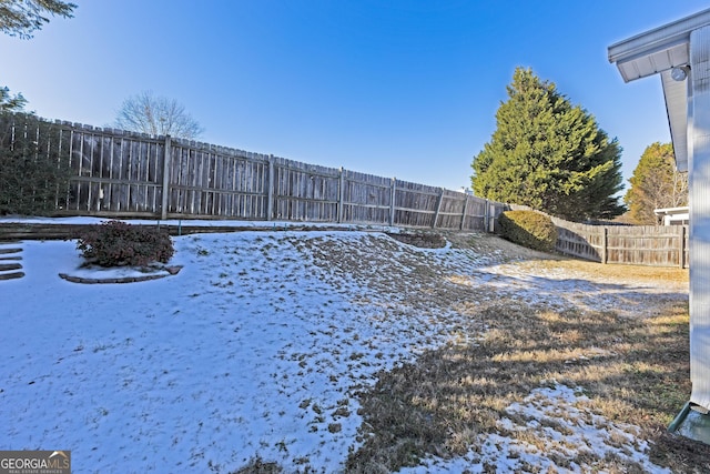 view of snowy yard