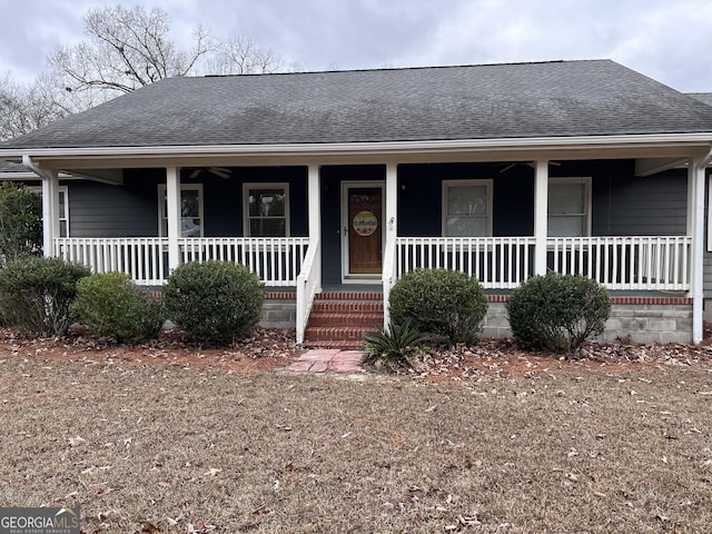 view of front of house featuring covered porch