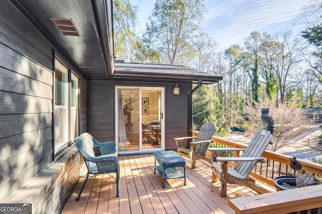 view of wooden deck