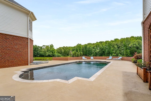 view of pool with a patio