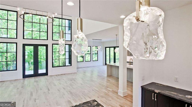 entryway with light wood-type flooring