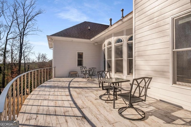 view of wooden deck