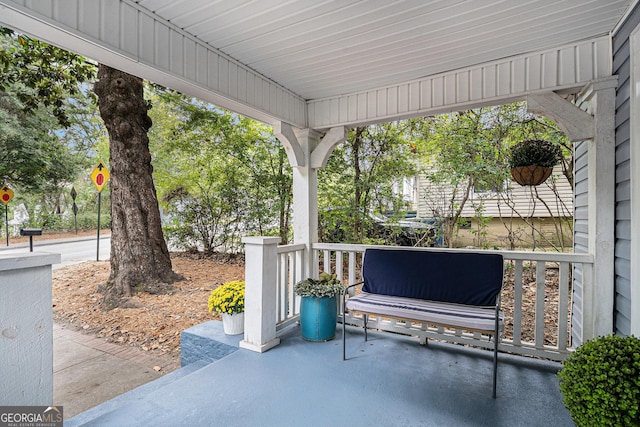 view of patio with covered porch