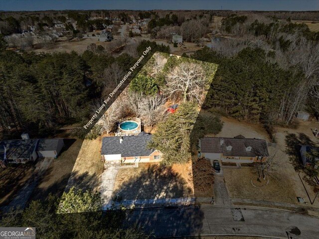 birds eye view of property