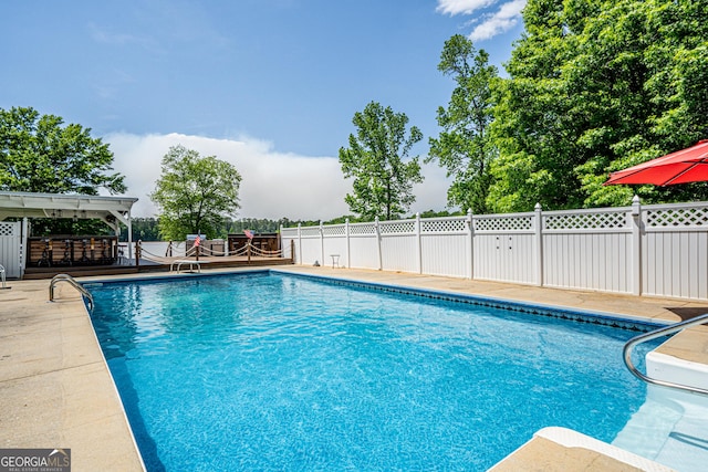 view of pool