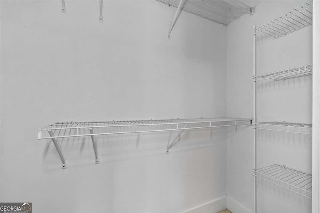 view of walk in closet