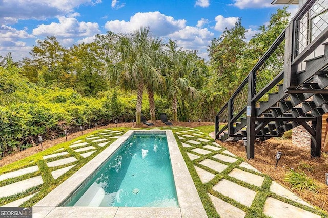 pool featuring stairs