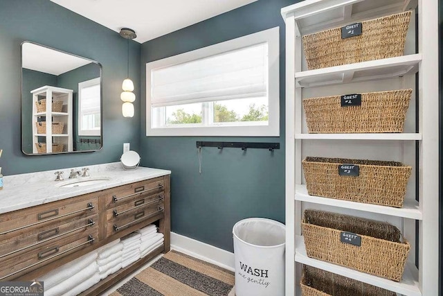 bathroom with vanity