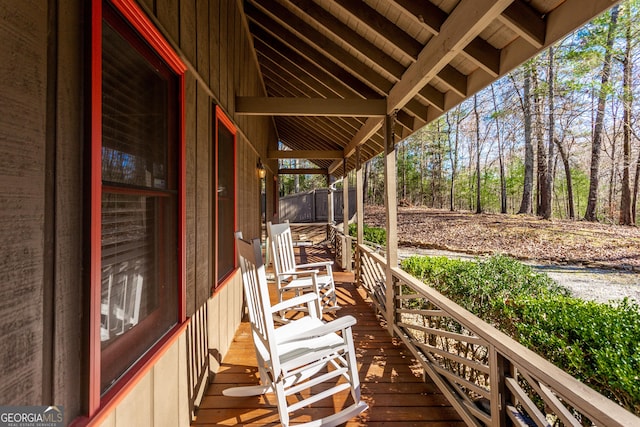 view of wooden deck