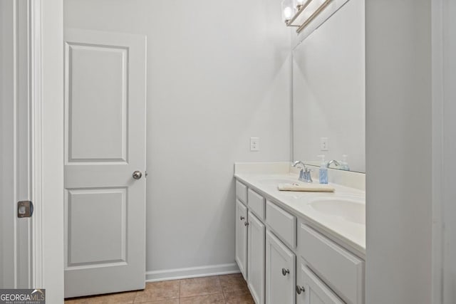 bathroom featuring tile patterned floors and vanity