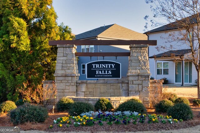 view of community sign