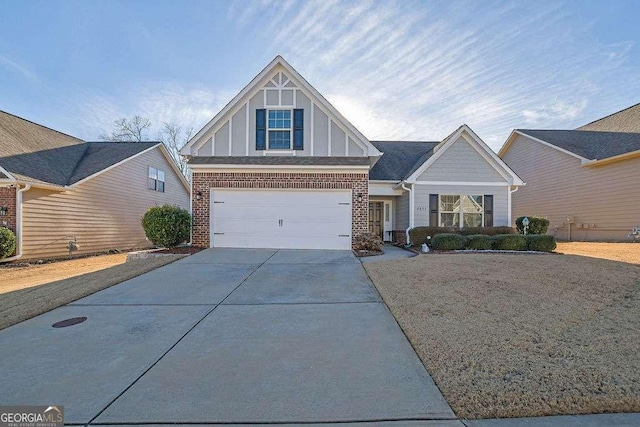 view of front facade with a garage