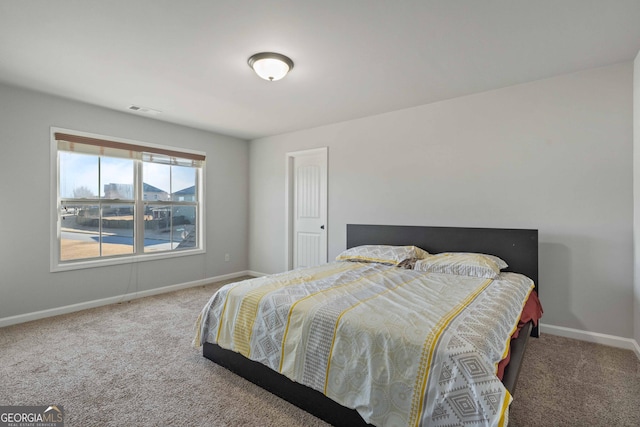 view of carpeted bedroom