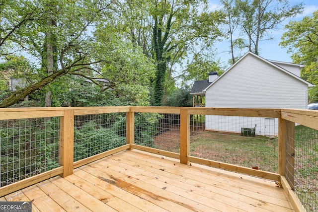 view of wooden deck