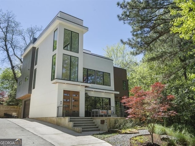 view of front of home featuring french doors