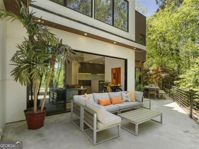 view of patio / terrace with outdoor lounge area