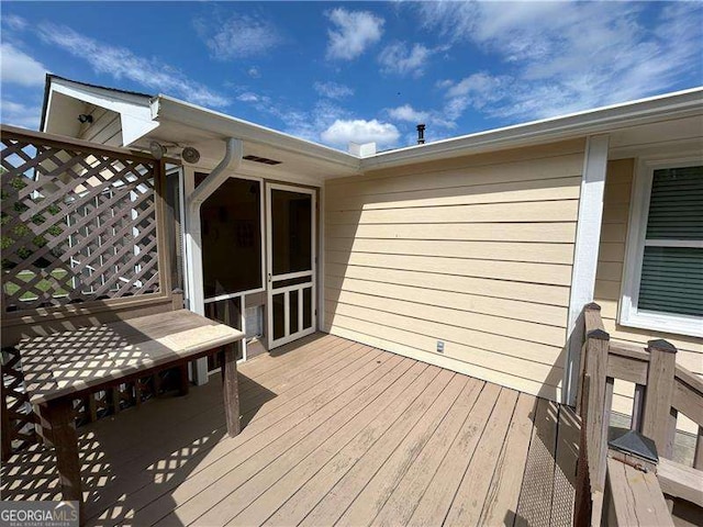 view of wooden terrace