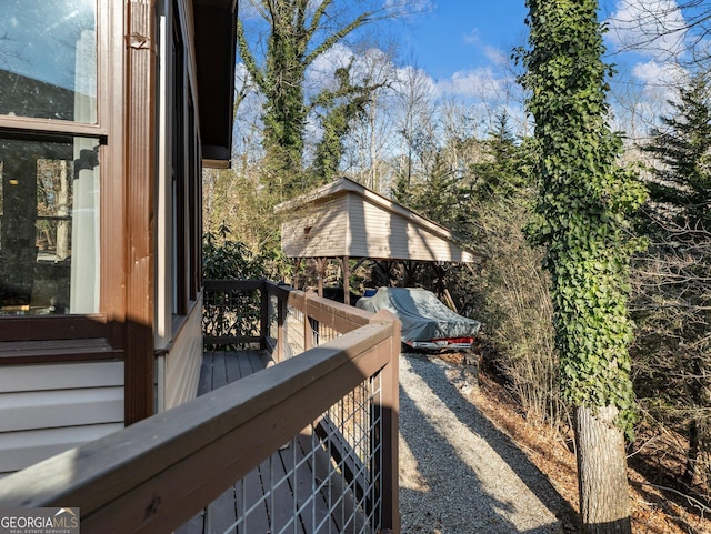 view of wooden deck