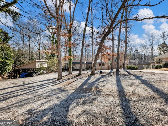 view of front of house featuring a carport