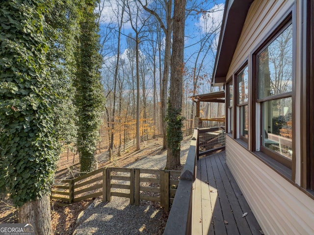 view of wooden deck