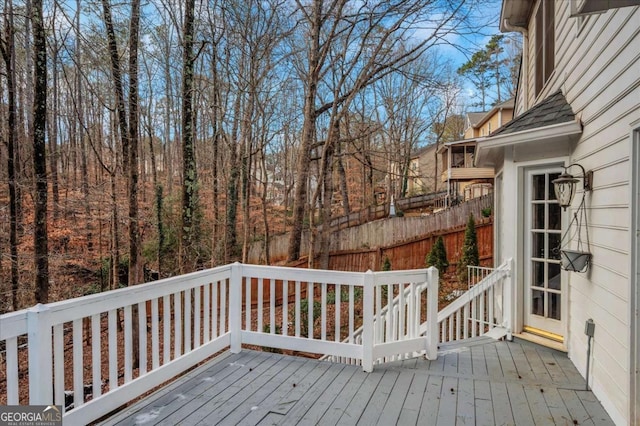 view of wooden deck