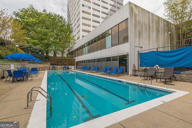 view of pool with a patio area