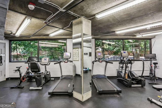 view of exercise room