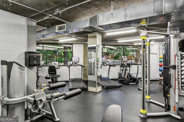 view of workout area