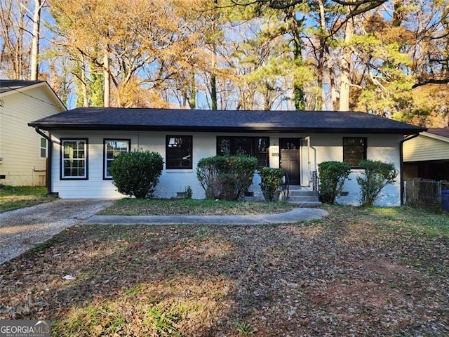 view of ranch-style home