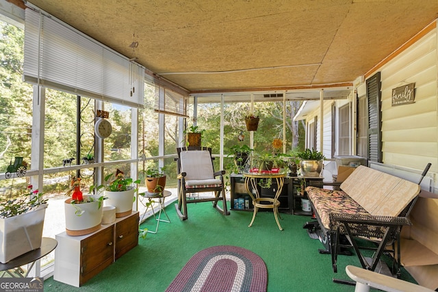 sunroom with a wealth of natural light