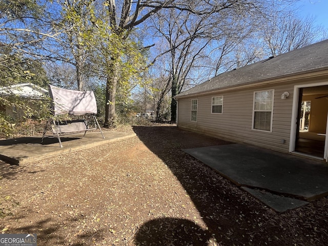 view of yard with a patio