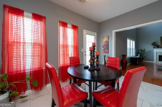 view of dining area