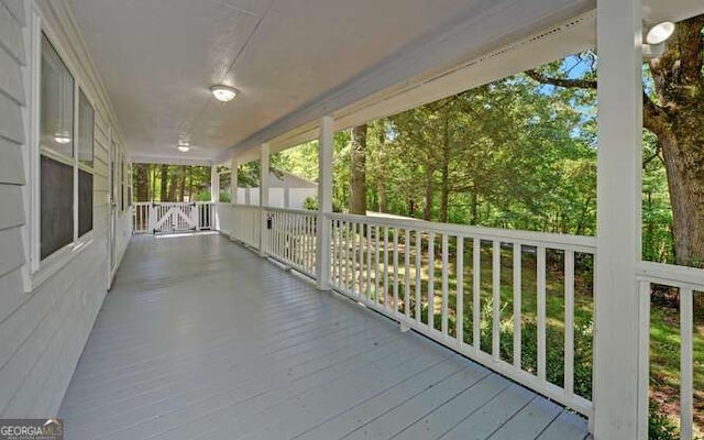 view of wooden deck