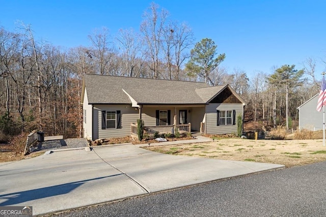 view of front of home with a porch