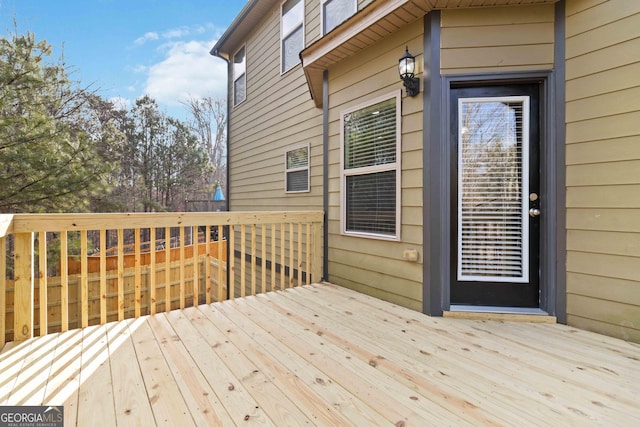 view of wooden terrace