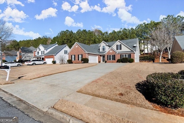 view of yard featuring a garage